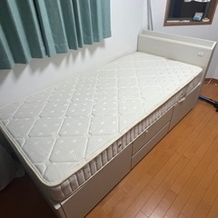 【特価】ニトリ　シングルベッド　収納　マットレス　美品