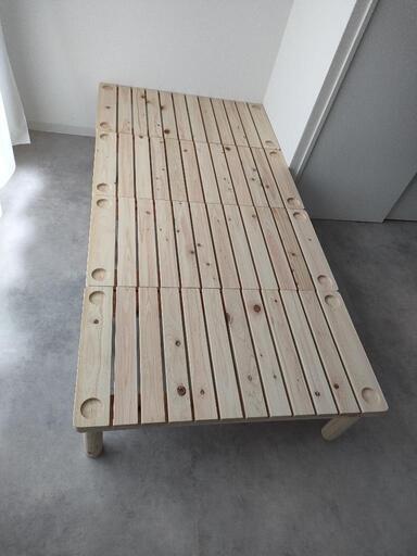 分割式すのこベッド シングル