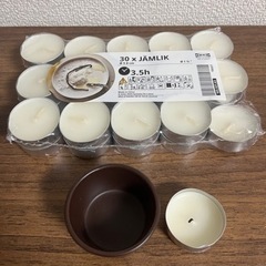 【IKEA アロマキャンドル バニラホルダーセット 30個入り】