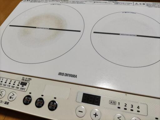 アイリスオーヤマ IHK-W12SV-W IHコンロ IH調理器 IRIS OHYAMA ホワイト 1400W