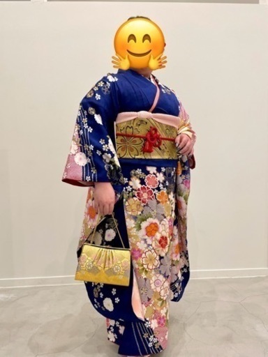 振袖　フルセット　草履・バッグ・髪飾り付き