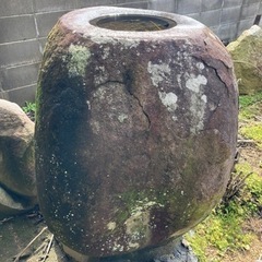 巨大　縁先手水鉢　立鉢　つくばい　夏目 立手水鉢③  天然石　国産