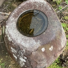 巨大　縁先手水鉢　立鉢　つくばい　夏目 立手水鉢③  天然石　国産