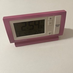 【電波時計‼️まだまだ使えます】時計 置時計 ピンク