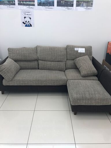★ジモティ割あり★  3人掛けソファ ダークブラウン H87×D149×W214 クリーニング済み HJ2378