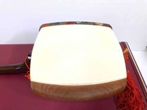 SOLD OUT◇三味線◇花梨細棹 胴破れ無し 中古 撥／駒／指かけ／ケース