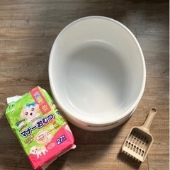 ペット犬猫　トイレ オムツ付き（2枚のみ使用）