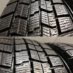 【GOODYEAR ICENAVI7 155/65R14】スタッドレス【ダイハツ 純正ホイール 14インチ 4.5J4HPCD100+45】バリ溝 タント ムーヴ等　(TE308)