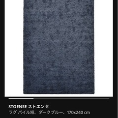 【定価2万円】IKEAのスタイリッシュなブルーのカーペット