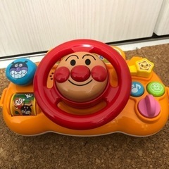 【美品】アンパンマンおでかけメロディハンドル　おもちゃ　運転　ベ...