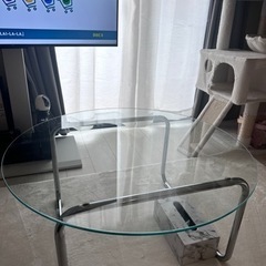 韓国　ガラスローテーブル