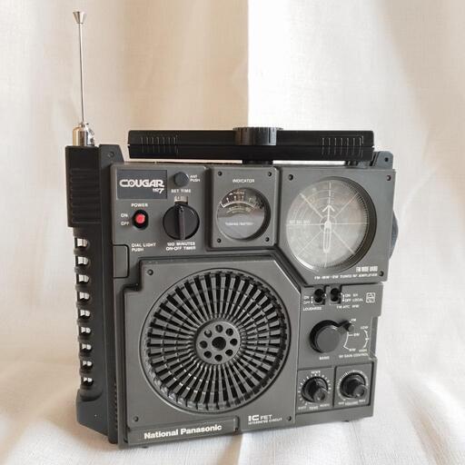 【美品】ナショナル パナソニック RF-877 3 クーガNO.７ バンドレシーバー FM/SW/MW BCL レトロ 松下電器 トランジスタラジオ