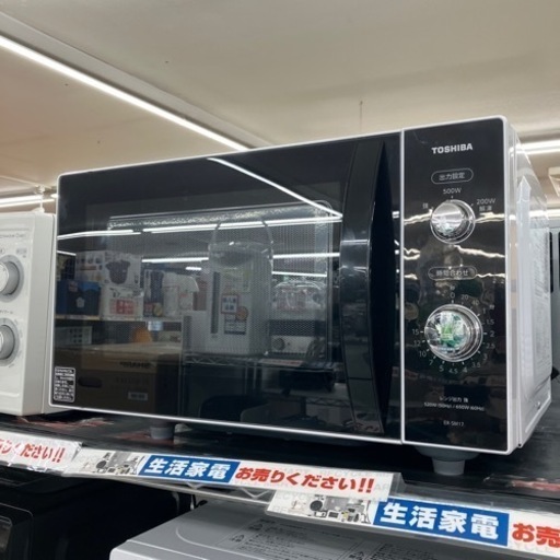 フラット庫内TOSHIBA 電子レンジ ER-SM17 東芝 2019年製1824