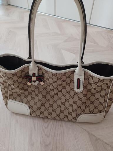 【美品】GUCCIトートバッグ GG シェリーライン　プリンシー