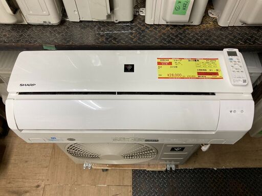 K05144　シャープ　2019年製　中古エアコン　主に6畳用　冷房能力　2.2KW ／ 暖房能力　2.5KW