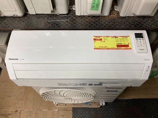K05146　パナソニック　2019年製　中古エアコン　主に6畳用　冷房能力　2.2KW ／ 暖房能力　2.2KW