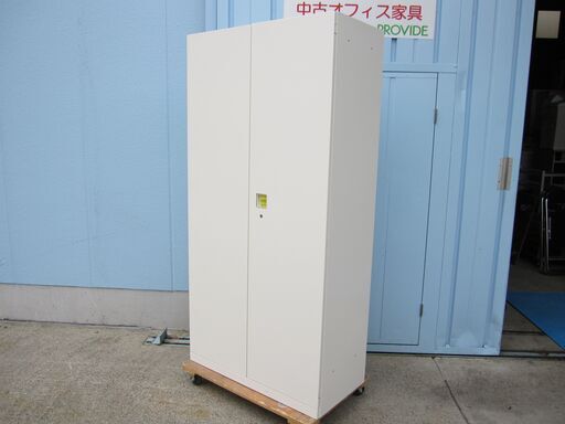 両開き書庫 ホワイト 鍵あり オカムラ製レクトライン 両開き書庫 ホワイト 鍵あり オカムラ製レクトライン