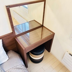 ベッド＆ドレッサー＆サイドテーブル ホテル仕様 高級家具 K03002