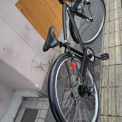 美品☆maruishi[マルイシ]27吋 シティーサイクル 外装6段/LEDオート/ブラック