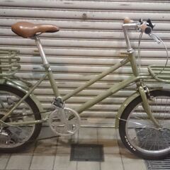 ★★★★お洒落なカーゴバイク【リアバスケット付 ミニベロ・シマノ外装６段変速付】★★★★