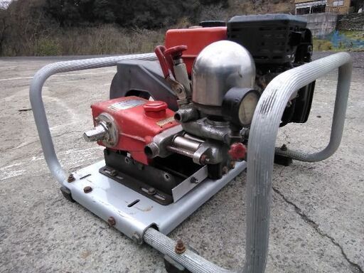 セット動噴　実働　三菱製　吸水排水ホース付き
