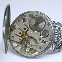 動作品 BUREN GRAND PRIX CHRONOMETRE 手巻式懐中時計 Cal.30 15石 青
