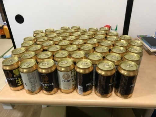 アサヒ生ビルマルエフ350ml　2色各27本、翠500ml3本、タコハイ500ml3本、計60本