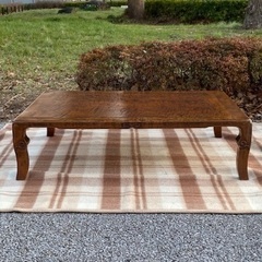 ◎お値下げしました‼️ 【断捨離中】 早い者勝ち‼️ 逸品 黄花梨 カリン材 天然木 一枚板 無垢材 座卓 中国美術唐木高級銘木ブビンガ座敷テーブルローテーブルちゃぶ台 