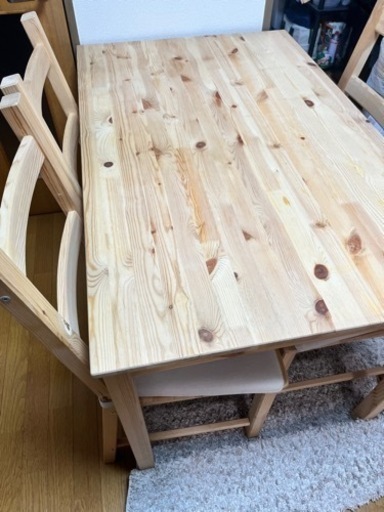 【美品】【完成品】IKEA ダイニングテーブル&チェア4脚 インゴ　イーヴァル IKEA ダイニング3点セット インゴー イーヴァル 入荷しました [Ameba