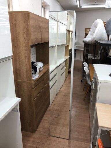 壁掛けミラー付き収納棚 イケア LILLANGEN ハイキャビネット ミラー扉付き 自社配送時代引き可※現金、クレジット、スマホ決済対応※