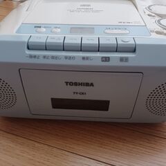 【完了】【ジャンク】TOSHIBA CDラジオカセットレコーダー...
