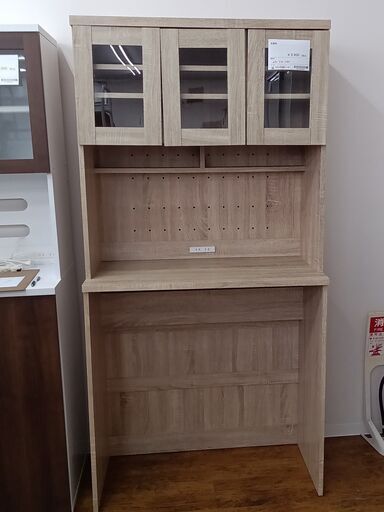 ★ジモティ割あり★  食器棚 ライトブラウン H183×D42×W91 クリーニング済み MT714