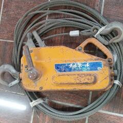 チルホール パーフェクトTU-16 1600kg 手動式 ウインチ ハンドウインチ ワイヤー付き


