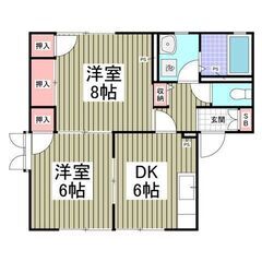 ｟2DK｠💙フリーレント1ヵ月❕敷０＆礼０❕熊谷市❕駐車場1台無料(先着順)！💙の画像
