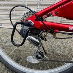 新品★未使用　子供用マウンテンバイク　シマノ6段ギア　24インチ　レッド