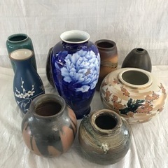 花瓶　ツボ　陶器　9本セット