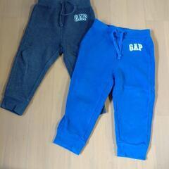 ㋥ baby gap ブルー グレー スゥエットパンツ 2枚セット