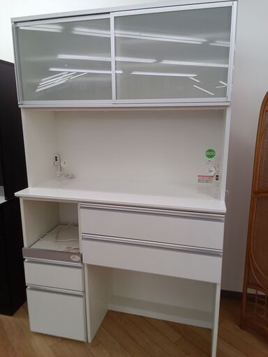 ★ジモティ割あり★ エスエークラフト レンジボード ホワイト H198×D48×W120 クリーニング済み TK1789\t\t\t\t\t\t\t\t