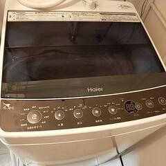 （中古）ハイアール全自動電気洗濯機、ラック、物干し付き