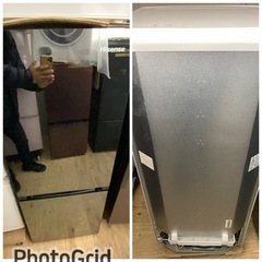 お薦め品‼️ガラストップ‼️2ドア冷凍冷蔵庫154L2021年