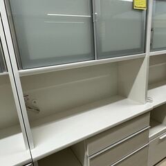 ジモティ来店特価!! 食器棚 松田家具 ホワイト J-0328
