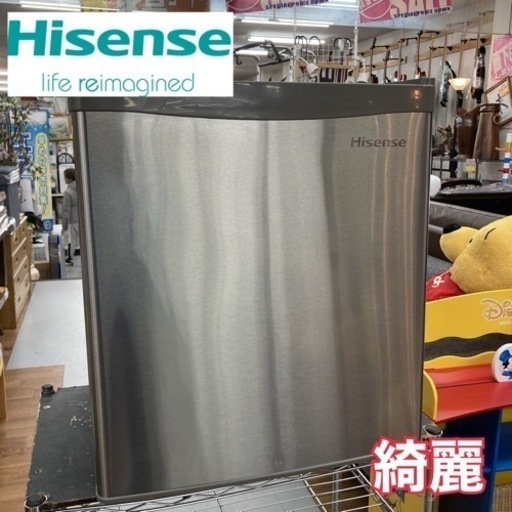 S756 ⭐ Hisense 1ドア冷蔵庫（46L 右開き）21年製 HR-A42JWS ⭐動作確認済 ⭐クリーニング済
