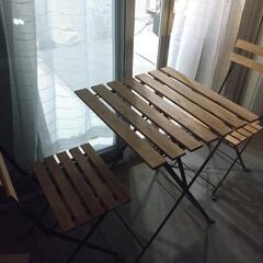 【決定】IKEA　ベランダ用　椅子机セット