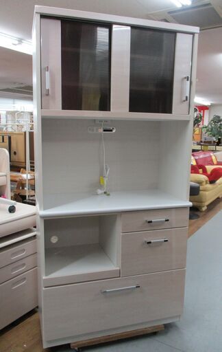 R539 大江木工 キッチンボード、食器棚、幅90cm 訳アリ Used