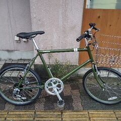 【20インチ自転車】美品❗️オススメ車　フロントバスケット付ミニベロ　スペアキーあり　若林自転車　浜大津店　SALE中❗️ 20インチ自転車】美品❗️オススメ車 フロントバスケット付ミニベロ