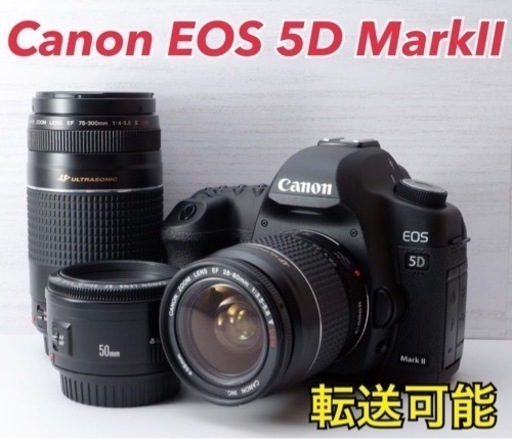 ★Canon EOS 5D MarkⅡ★S約9000●トリプルレンズ●スマホ転送  1ヶ月動作補償あり！ 安心のゆうパック代引き発送！ 送料、代引き手数料無料！