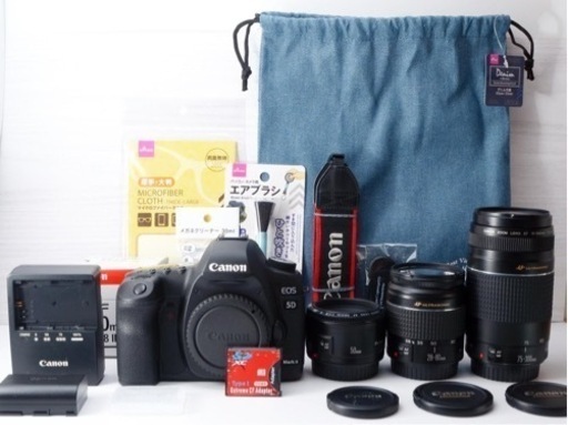 ☆Canon EOS 5D MarkⅡ☆S約9000○トリプルレンズ○スマホ転送 1ヶ月