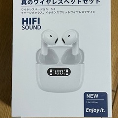 ワイヤレスイヤホン Bluetooth HIFI 5.3 ホワイ...