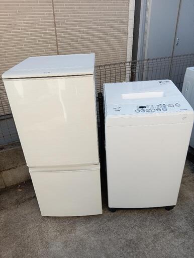 23区配送無料　冷蔵庫シャープ137L＋洗濯機フォレストライフ洗濯機5kg