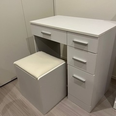 椅子　収納付き　ドレッサー　机　椅子　家具 オフィス用家具 机　